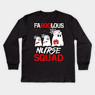 Faboolous Nurse Squad tshirt funny halloween gift shirt Kids Long Sleeve T-Shirt